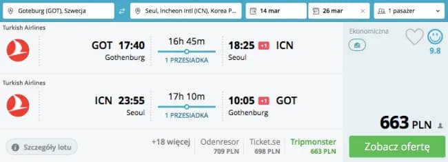 Ile kosztuje lot do Korei Południowej? Ceny biletów i najlepsze oferty